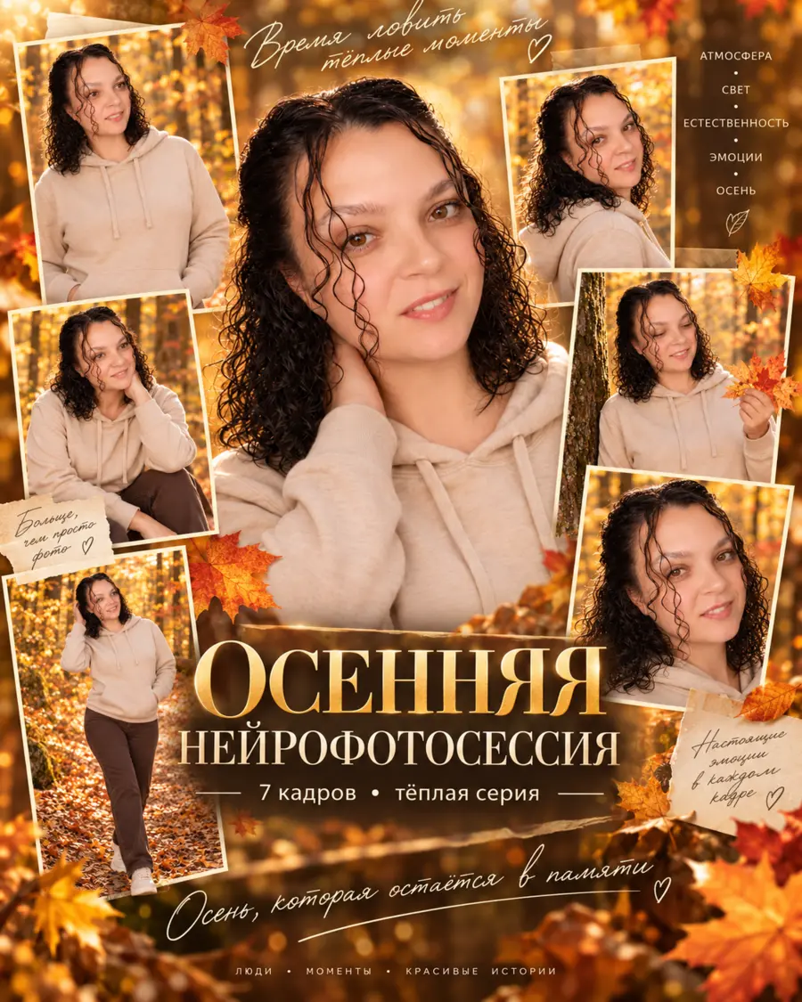 Пример осенней нейрофотосессии